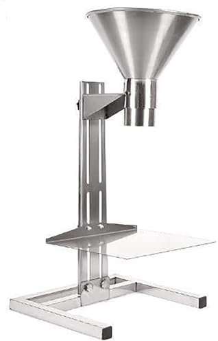 FresQa Emballage étanche à l'huile de sac sous vide de grand diamètre en acier inoxydable avec support, entonnoir de ravitaillement, entonnoir d'huile d'emballage,18cm