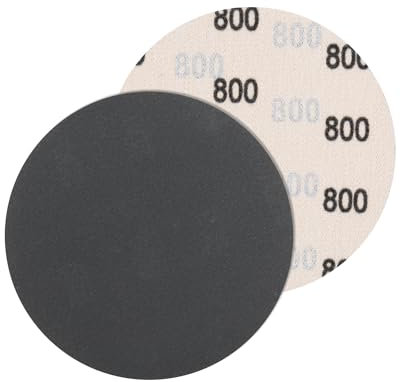 Bolatus 5 Stück Schleifpapier 125mm Klett, Körnung 800 Nasse Trockene Schleifscheiben Rund Exzenterschleifer Schleifblätter für Auto Metall Holz