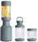 Beast Mini Blender Plus, mixeur de cuisine, mélange milkshakes et milkshakes, vinaigrettes, sauces, plongées, récipients supplémentaires, couvercle de paille et pailles inclus, 600 W (brouillard)