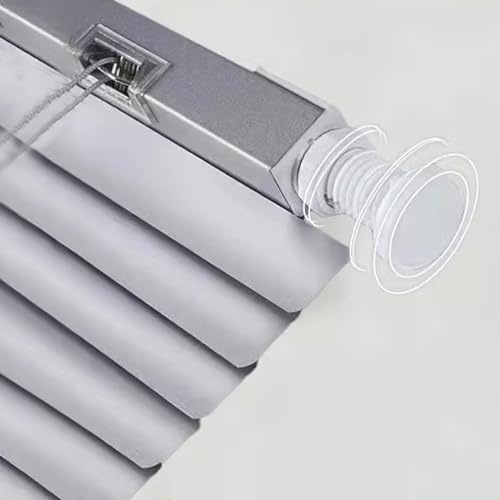 NIANXINN Ohne Bohren Alu-Jalousie,Aluminium-Jalousie Für Innen,wasserdichte Lichtanpassung Fenster Rollo,Silber,25mm Metall Lamellen,Anpassbar Farbe/Größe,Breite × Höhe (50cm x 100cm(20in x 39in)