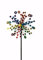Windrad Windspiel Mehrfarbig aus Metall als Gartenstecker Höhe 180 cm ⌀ 46 cm