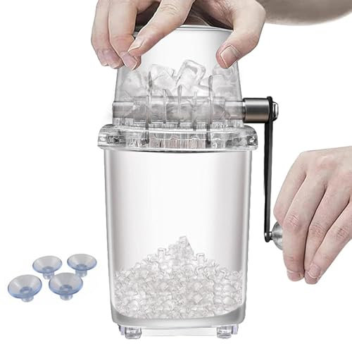 Ice Crusher Machine - Crusher Cocktails Slush, Tragbare Ice Crusher Maschine | Kleine Handkurbel für Schneekegel, Slush, Rasiertes Eis, Rasierte Eismaschine für Feiern, Zuhause, Strandpartys