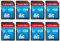 INDMEM SD Card 4GB, 8 Packs Class 4 4GB Flash Memory Card MLC Standard Secure Digital Cards Camera Card