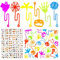 Shinybox 72 Stücke Halloween Mitgebsel Kinder, 42 Stücke Bunte Glibberhand Mitgebsel + 30 Stücke Halloween Tattoo Aufkleber, Klebrige Spielzeug, Halloween Kindergeburtstag Mitgebsel Partytütenfüller