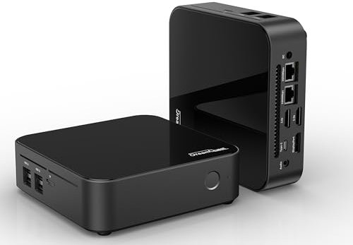 DreamQuest Mini PC Windows 11 Preinstalled, Intel N100 (up to 3.4GHz) Mini Desktop Computer with 16GB DDR4 512GB M.2 SSD, USB C 3.2, USB3.2,BT5.0, WiFi 5, 4K HDMI, DP, Gigabit Port, Smart Fan