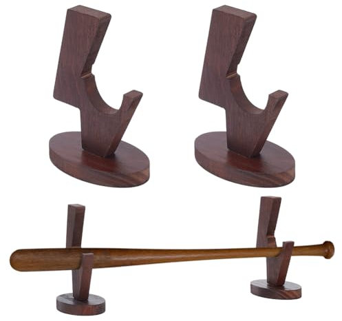 nbeads Holzstab Display, Blitzförmig Zauberstab-Halter 1 stufiges Zauberstab-Display für Zauberstab Home Office Display Halloween Dekor, Kokosnussbraun
