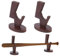 nbeads Holzstab Display, Blitzförmig Zauberstab-Halter 1 stufiges Zauberstab-Display für Zauberstab Home Office Display Halloween Dekor, Kokosnussbraun