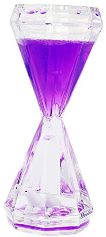 Temporizador de Arena Líquido Colorido Liquid Motion Timer Reloj de Arena Temporizador de Movimiento Líquido Juguete Sensorial Fidget Toy para Relajación Alivio de Estrés para Niño Adulto (Púrpura)