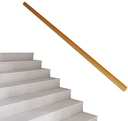 Holztreppe aus Massivholz, Wandmontage, Geländer für Terrassendielen, Korridor, Stützstange, Badezimmer, Balance-Stange, 400 cm