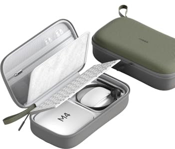 Hagibis Elektronik-Organizer Reisetasche für Mac mini M4/M4 Pro 2024, tragbare, wasserdichte Tragetasche für Kabel, Ladegerät, Dockingstation, Powerbank, SD-Karte, Maus, USB-Flash-Disk (grün)