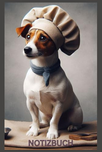 Lustig - Jack Russel Terrier als Koch Notizbuch Buch m. Hundemotiv, Kalender, Organizer & Geschenkidee, Geschenk für Hundeliebhaber: Journal, ... blanko, Artikel, Zubehör, Bild, Buch,Dog