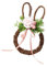 Colcolo Ghirlanda pasquale Decorazione pasquale Ornamento da appendere Ghirlanda primaverile di fiori artificiali per la porta d'ingresso della fattoria, Rosa