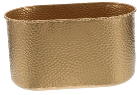 IMIKEYA Eiserner Blumentopf Für Zimmerpflanzen Rustikales Pflanzgefäß Aus Metall Für Garten-außen-deko Orchideentopf Mit Stabiler Metallkonstruktion