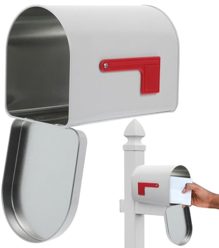 DOITOOL Metall Mailbox Für Kinder Zum Spielen Mit Signalflagge Robuster Zinnbriefkasten 6.14X4.41X3.70In Für Outdoor DIY Bastelprojekte Und Spielhaus