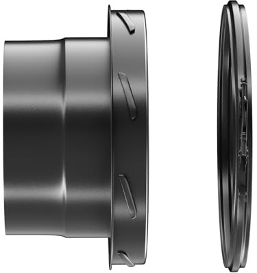 Ventylis 6 Inch Insulated Stove Pipe Adapter Stainless Steel,Double-Wall Transition Connector, High-Temp Chimney Vent Pipe Fitting for Wood Stoves, Fireplaces, Heaters