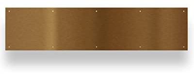 Hardware Essentials 851651 Hillman 852749-Aluminum Kick Plate-Antique Brass Finish8 x 34 Bi-Fold Sliding Door Guide, 8 x 34