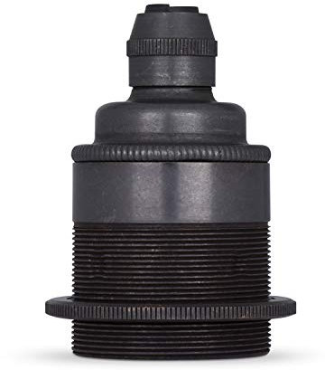 Vintage Gewindemantel Lampenfassung E27 aus Messing (inkl. 1x Schraubring) - Das Original aus Europa - Bronze Antik Finish