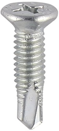 TIMco 232Z BZP PVC Countersunk Self-Drilling Facet Screw M4 x 19 - Zinc (Box of 1000)