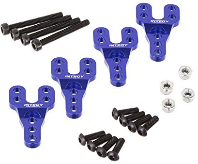 Integy RC Model CNC Machined Shock Mount Lift Kit (4) for Axial 1/10 SCX-10 Scale Crawler