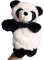 andux Zone Tierhandpuppen aus Plüsch，Handpuppe Handspielpuppe Plüsch Puppe Mini Tier Cartoon Tiermotive Panda (SO-02)