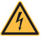 Schild Warnung vor elektrischer Spannung, Alu, SL 200 x 0,5 mm, ASR A1.3 / ISO 7010, W012