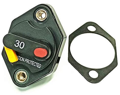 Qiorange Sicherungsautomat Wechselrichter Sicherungshalter 30A 12V-32V DC mit manueller Reset-Taste für Auto Truck RV Camper ATV Marine Trailer Waterproof