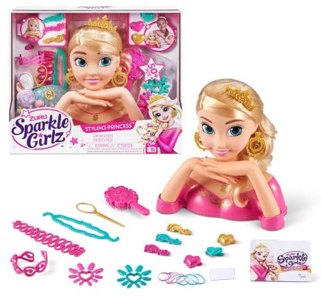 Sparkle Girlz 10025 Design Hair Nail Art Styling Head for ages 3+