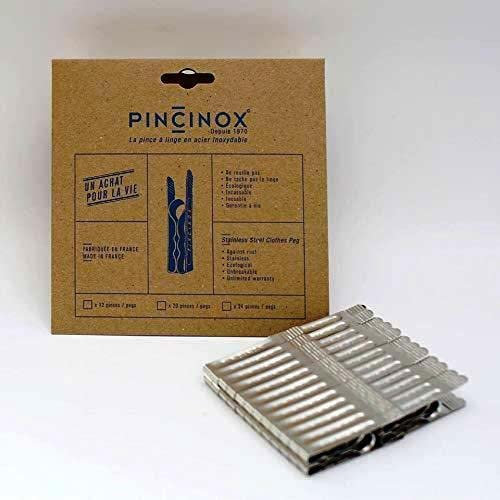 Pinzas de Ropa Acero Inoxidable Pincinox 20 Unidades