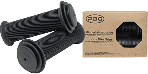 PBG Kinderfahrradgriffe Fahrradgriffe Kinder für Mädchen Jungen schadstofffrei | Phthalate frei - 19 x 100 mm (Schwarz)