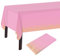 ELECLAND Pink Plastic Tablecloth 137x274cm Rectangular Party Table Cover for Picnic, Baby Shower, Wedding, Birthday Decorations