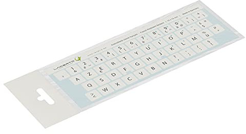 Lacerto® | 14x14mm Französische Aufkleber für PC/Laptop & Notebook Tastaturen mit mattem kratzfestem Laminat | Autocollants Clavier français AZERTY | French Keyboard Stickers | Farbe: Weiß