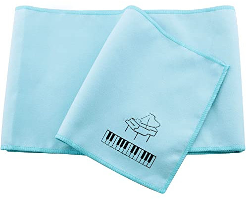 Ruiwaer Blaue Klaviertastenabdeckung, staubdichtes Flanelltuch für 88 Tasten, elektronische Tastatur, Digitalpiano, Yamaha, Casio, Roland, Konsolen