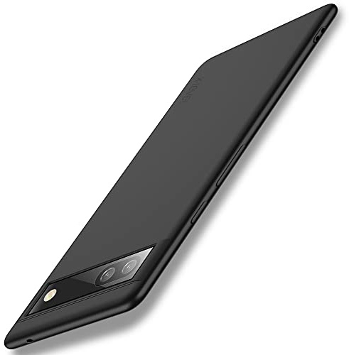 X-level für Google Pixel 6a Hülle, Dünn Weich Case, Schwarz | Handyhülle Soft Silikon Bumper Cover Kratzfeste Schutzhülle