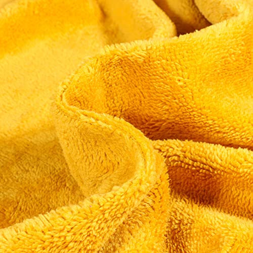 Tissu Micro Éponge Bambou Téa Jaune curcuma - Par 50 cm