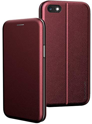 BYONDCASE iPhone 6s Plus Hülle Rot, iPhone 6 Plus Handyhülle [Deluxe Leder Flip-Case Klapphülle] Fullbody 360 Grad Rundumschutz Ultra Slim kompatibel mit dem iPhone 6 Plus Case