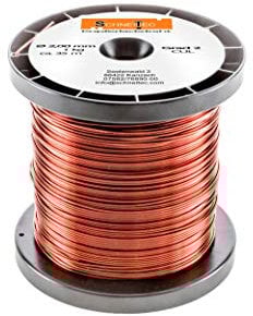 Kupferlackdraht W210 Ø 2,00 mm 1 kg, ca. 35m - CU Lackdraht Grad 2 CUL Kupferdraht Gewicht 1 Kilogramm Durchmesser 2,00 Millimeter