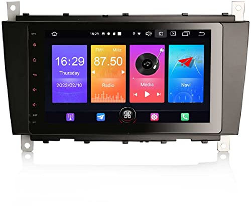 GONFEN 8 inch Android 11.0 CarPlay Autoradio Für Mercedes-Benz C/CLC/CLK-Klasse W203 W209 DSP Android Auto WiFi 4G USB DVR OBD2 TPMS DVB-T2 SD Bluetooth A2DP 2GB RAM + 32GB ROM DAB+ Navigation GPS