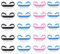 vellichor 20 x Bumper Pack of Nail Brushes 4 Colours Pink Black White Blue Standard Plastic Easy Grip Nail Scrubbers Clean Trapped Dirt from Nails Toenails Manicure Pedicure Fingernail Cleaner