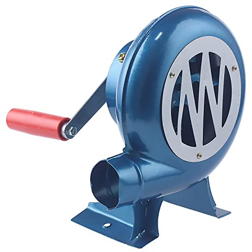 AZICYN Souffleur de forge forgeron à manivelle Souffleur de forge forgeron, ventilateur de barbecue manuel de cuisine, souffleur de forgeage en fer domestique, pour soufflet de feu de ba