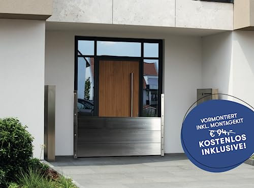 Flutkit Aluminium Hochwasserschutz - bei Türen - Kellertür - Garagentor - Tore - Dammbalkensystem vormontiert inkl. Montagekit komplett (1300 x 200 mm)