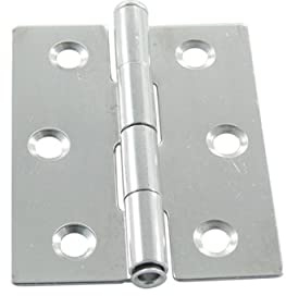 Scharnier aus Edelstahl 2 Stück, Türscharnier 40X50X0,8 mm, Schanier Klappbar aus A2, V2A - NIRO, Nirosta