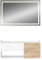 Vicco Set di mobili da bagno Alf, Bianco/Rovere, 2 parti