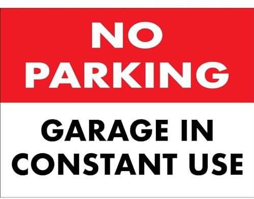No Parking Garage In Constant Use Warning Sign Metal Tin Sign Wall Sticker Garage Sign For Outdoor Indoor 20X30cm