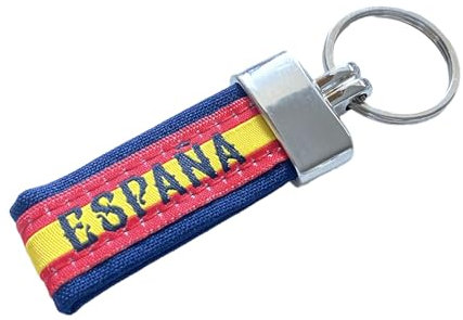 MIBANDERA Schlüsselanhänger mit spanischer Flagge, für Herren, Damen, spanische Flagge, Schlüsselanhänger für Auto und Motorrad, Spanien, One size