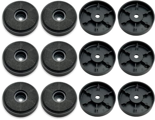 12pz Piedi Ammortizzatori per Altoparlanti, 40x10mm Pad di Isolamento per Altoparlanti Ammortizzatori in Gomma Antiscivolo, per Audio, Altoparlanti, Subwoofer, Home Cinema, Dispositivi HIFI (Nero)