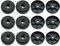 12pcs Speaker Shock Absorber Feet, 40x10mm Speaker Insulation Pad Non-Slip Rubber Dampers, for Audio, Speakers, Subwoofer, Home Cinema, HIFI Devices (Black)