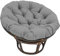 Bettschlange Hängesessel Kissen,Papasansessel Kissen,Lesesessel Rund, Gartensessel Sitzkissen,Papasan Hängesessel Kissen(Stühle Nicht Enthalten),Grau,120x120cm