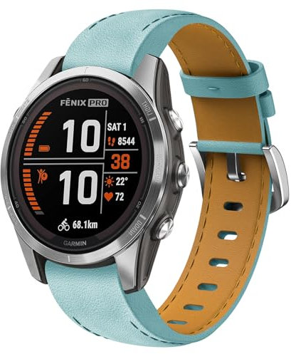 TOPsic Fenix 7S Armband Leder, 20mm Ersatzarmband Leder Armband für Garmin Fenix 5S, Fenix 5S Plus, Fenix 6S, Fenix 6S Pro, Fenix 7S Sapphire Solar, Fenix 7S, Fenix 7S Solar