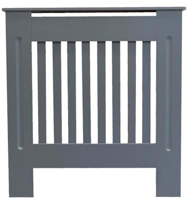 Airwave Radiator Cover Vertical Line Style Grey MDF Radiator Heating Cover (Small)