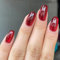 Ceboic 24 Pièces Carrés Faux Ongles Court Français Rouge Brillant Press on Nails Couverture Complète Acrylique Soft Gel Ongles à Coller Couleur Pure pour Femmes et Filles DIY D'ongle Manucure Salon